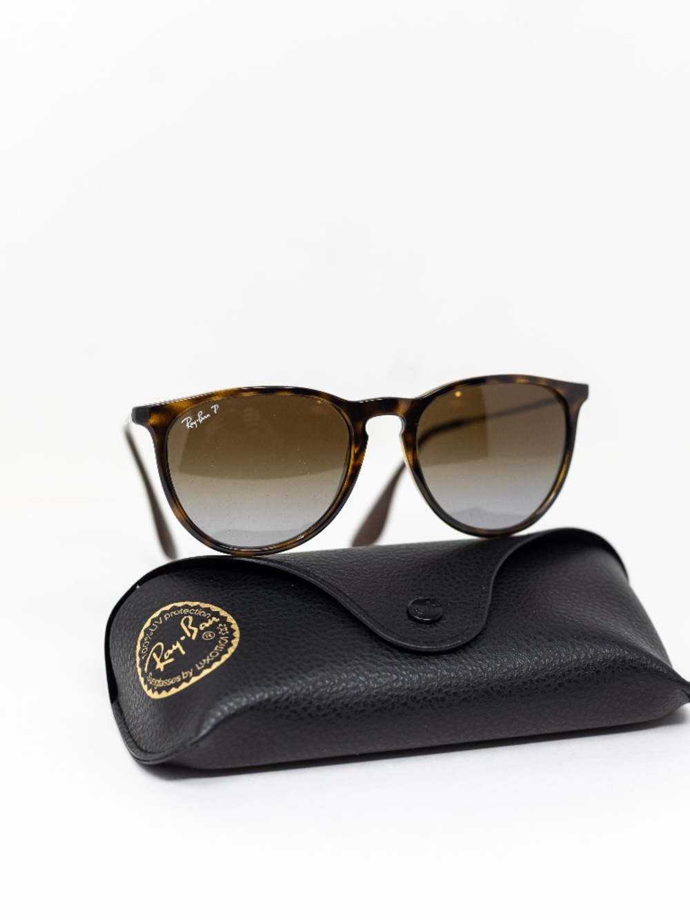 Ray Ban RB4306 Tortoise Shell Frames Brown Irregular Round Sunglasses Polarized